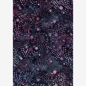 Mrk lilla/rdviolet batik