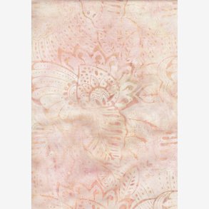 Lys fersken batik med blade