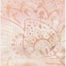 Lys fersken batik med blade