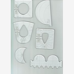 Sampler st med 6 skabeloner til maskinquiltning