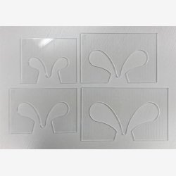 Fjer/4 strrelser - skabeloner til maskinquiltning