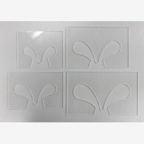 Fjer/4 strrelser - skabeloner til maskinquiltning