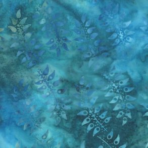 Day Dream - blgrn batik med bl blade