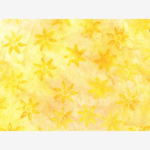 Be Colourful - Gul batik med gule blomster