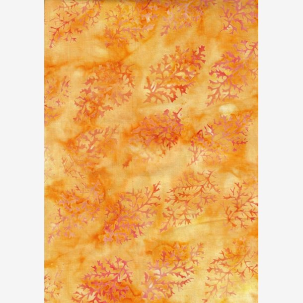 købe software grad Orange kviste på varm gul - Batik - Kirstens Quiltshop - patchwork, quilt,  stof og bøger