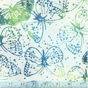 Island Garden - Bali Butterflies Rainbow Linen