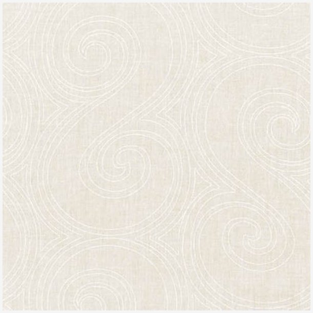 Hvide spiraler p elfenbensfarvet - bred
