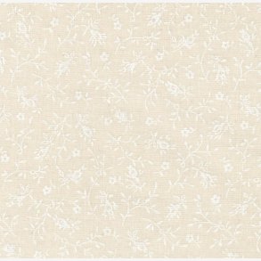 Hvide kviste p elfenbensfarvet tone-i-tone  bred 