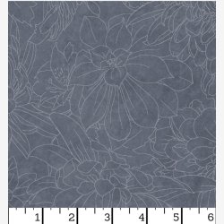 Fine Line Floral - gr� (270 cm bred)