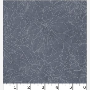 Fine Line Floral - gr� (270 cm bred)