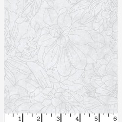 Fine Line Floral - lysegr� (270 cm bred)