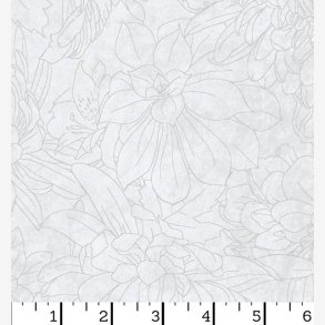 Fine Line Floral - lysegr� (270 cm bred)