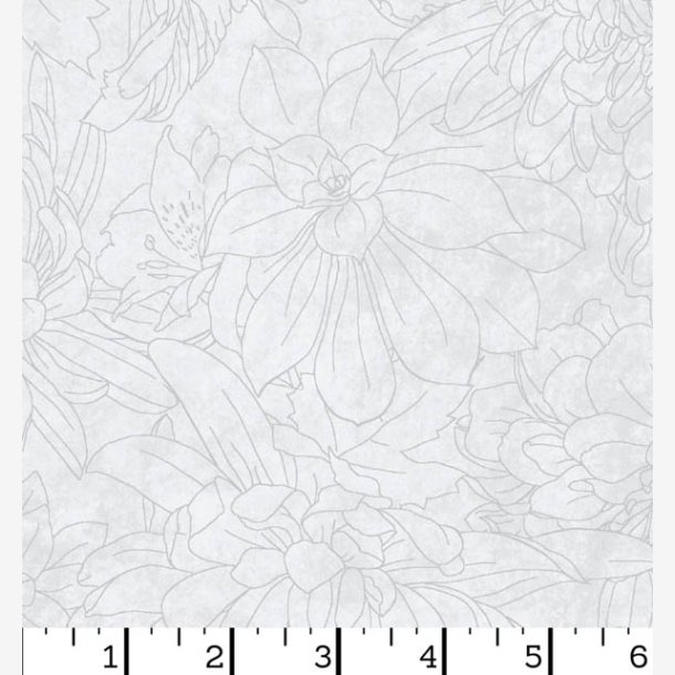 Fine Line Floral - lysegr� (270 cm bred)