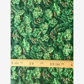 Grnne trer p mrkegrn - flonel