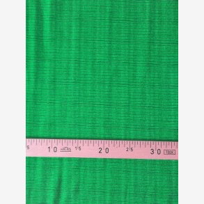 Grn med sorte striber - flonel