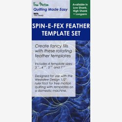 Spin-E-Fex fjer template set - 4 skabeloner
