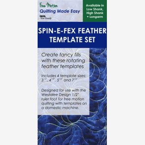 Spin-E-Fex fjer template set - 4 skabeloner