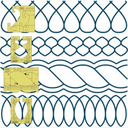 Border Sampler set med 5 skabeloner