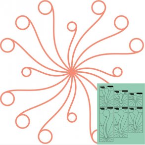 Spin-E-Fex Curly Q Set 1 med 6 skabeloner