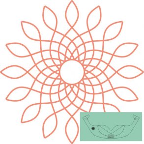 Circles on Quilts spinning wheel no. 27