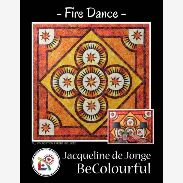 Fire Dance (66" x 66" - ca. 165 x 165 cm)