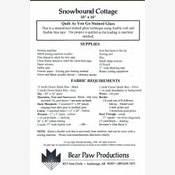 Snowbound Cottage Stained Glass