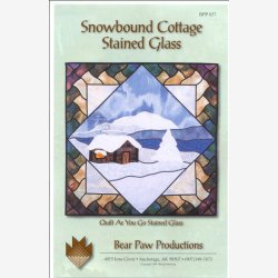 Snowbound Cottage Stained Glass