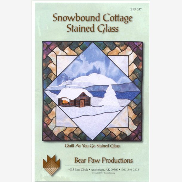 Snowbound Cottage Stained Glass