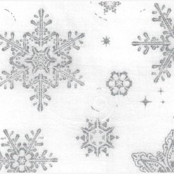 Holiday Flourish - 'Slv'-snefnug p hvid