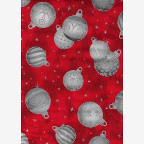 Holiday Flourish - Gr/slv julekugler p rd