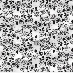 Flowery Blossom - sort/hvid