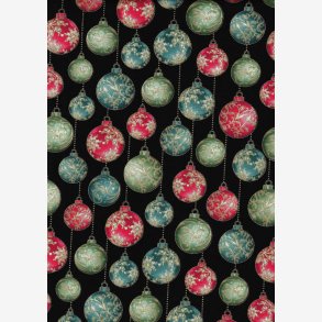 Julekugler p sort baggrund