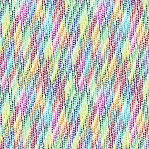 Fractal Flowers - White Dotty Diagonal