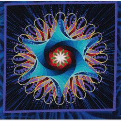 Fractal Flowers - Indigo Multi