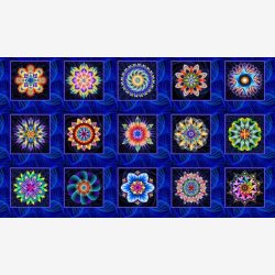 Fractal Flowers - Indigo Multi