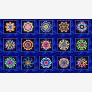 Fractal Flowers - Indigo Multi