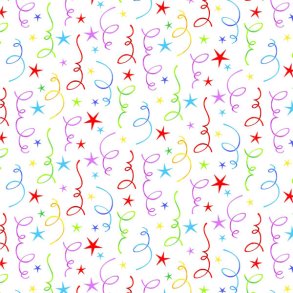 Partytime - stjerner og serpentiner p lys baggrund