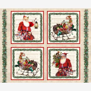 Panel med julemotiver p beige