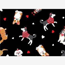 Black Puppy Love - hunde p sort baggrund