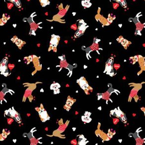 Black Puppy Love - hunde p sort baggrund