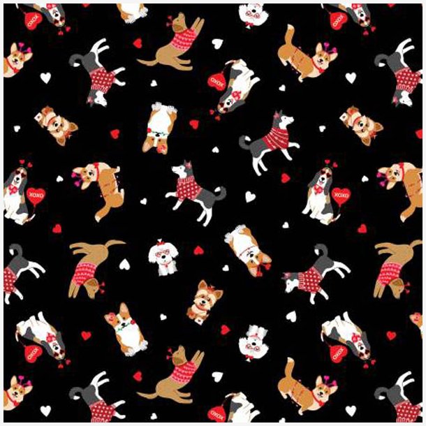 Black Puppy Love - hunde p sort baggrund