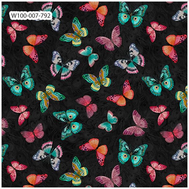 Wild Garden - Butterflies Black