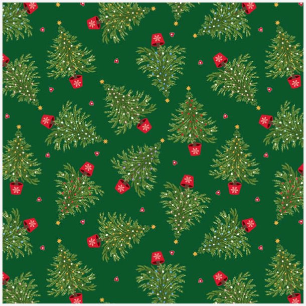Juletrer p grn baggrund