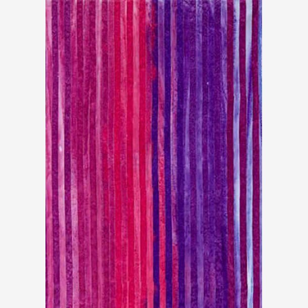 Elementals - R�dviolette og bl� striber - batik