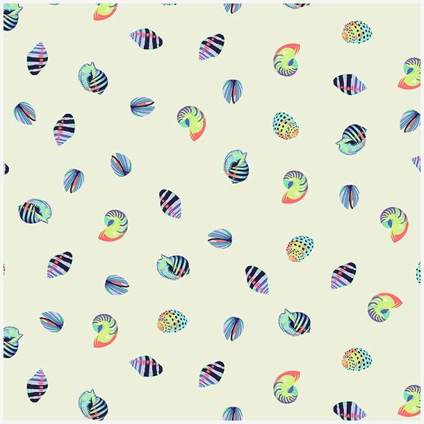 Tula Pink - Sea Shells - Aquamarine