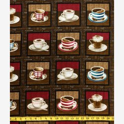 Panel med kaffekopper