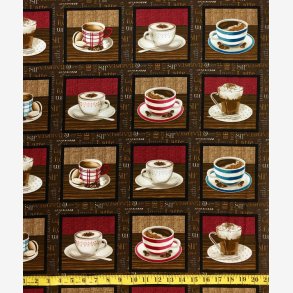 Panel med kaffekopper