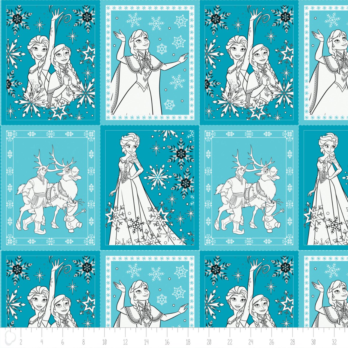 Panel - Disney Frozen - Trykte stoffer - Kirstens Quiltshop - patchwork ...