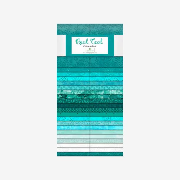 Real Teal - Jelly Roll med 40 2" strimler