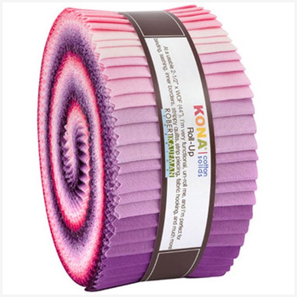 Kona Cotton jellyroll - Wildberry Palette
